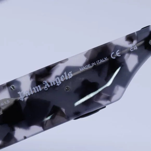 NEW PALM ANGELS SUNGLASSES BLACK/WHITE HAVANA UNISEX EYEWEAR PERI007 ANGEL 1307 Palm Angels Angel PERI007 Rectangle Sunglasses | Fashion Eyewear main image 3